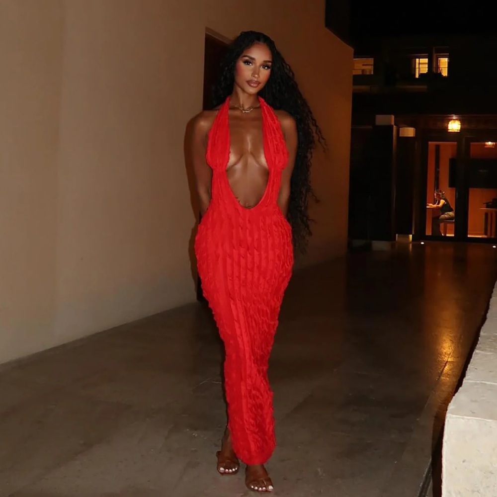 Ivy Textured Maxi Dress